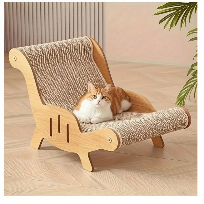 Sisal Rope Cat Scratcher Sofa, Durable Cat Scratching Chair and Lounge Furniture for Indoor Cats to Scratch, Stretch, Rest and Relax