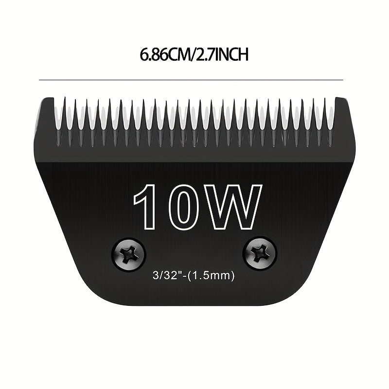Dog Clipper Blades in 30W, 4FW and 7FW Options, Black Stainless Steel Grooming Replacements Listed for Andis, Oster A5 and KM10 Clippers