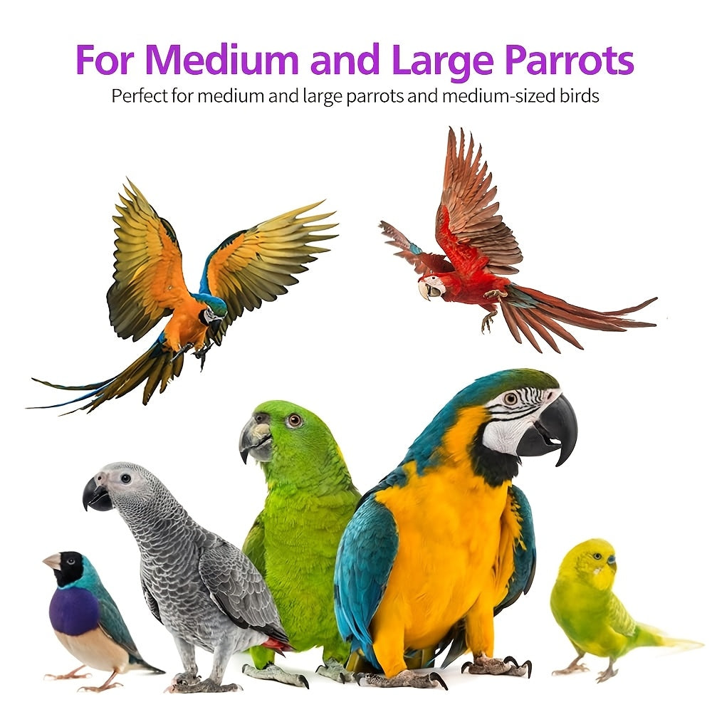 Wooden Bird Chew Toys with Colorful Blocks, Hanging Parrot Cage Enrichment in Six Styles for Supervised Chewing and Everyday Play
