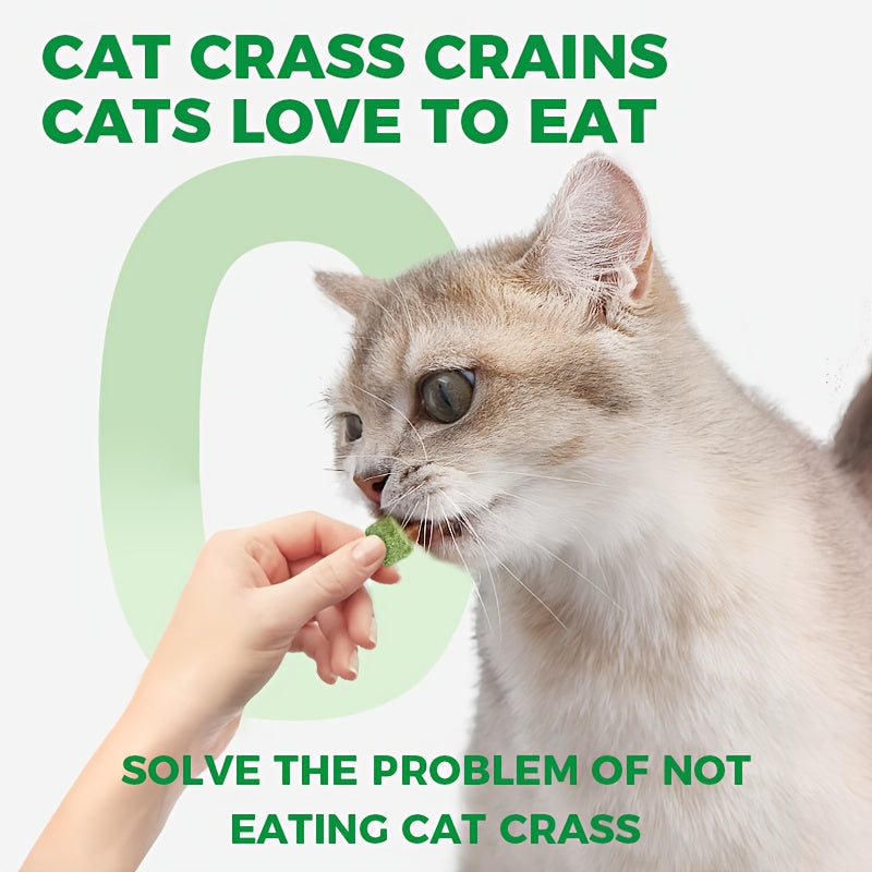 Cat Grass Pellets 150g / 5.29 oz, Freeze-Dried Crunchy Cat Treats for Supervised Snack Time, Everyday Rewards and Cat Owner Gift Baskets