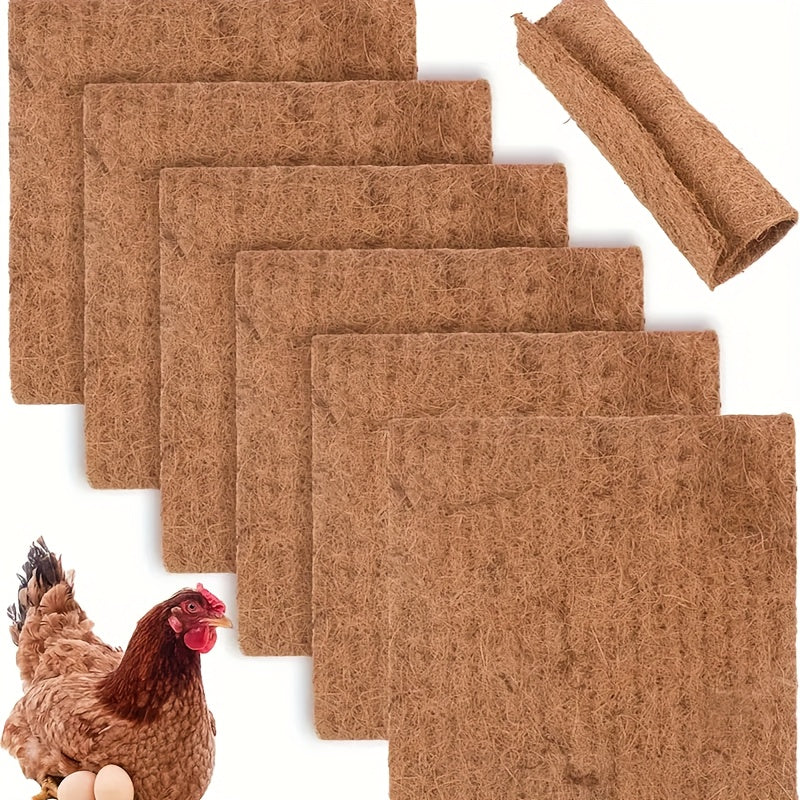 Chicken Nesting Pads Made from Coconut Palm Fiber, Nest Box Liner Mats for Backyard Chicken Coops and Bird Nesting Areas in Multiple Pack Options