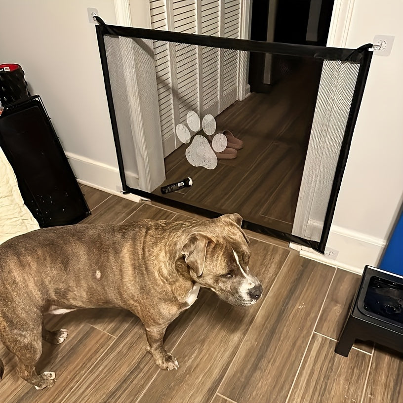 Dog Mesh Gate for Room Separation, Portable Folding Pet Barrier Net with 43.31 Inch Small and 70.87 Inch Large Length Options or Model M Set