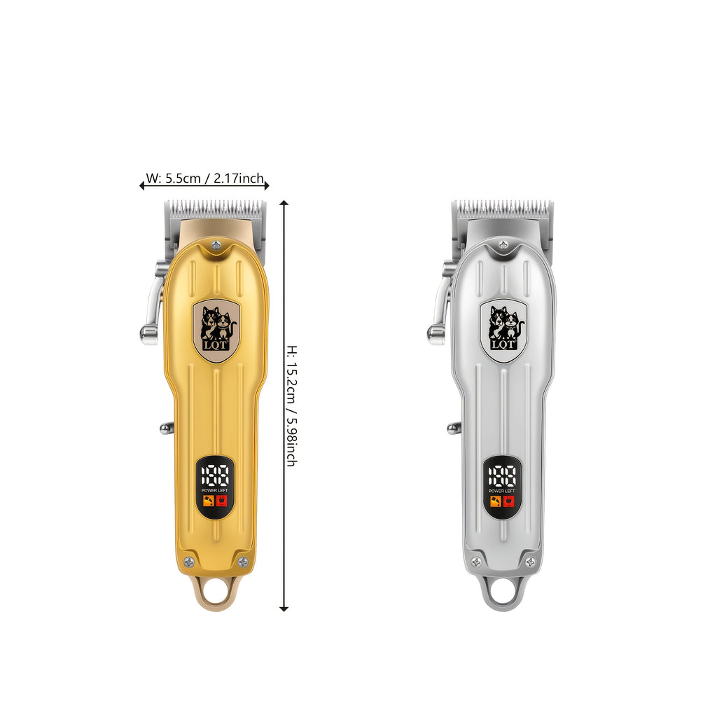 Dog Hair Clippers with Detachable Comb, Rechargeable Cordless Low-Noise Pet Shaver for Dog and Cat Grooming at Home, Five Style Options