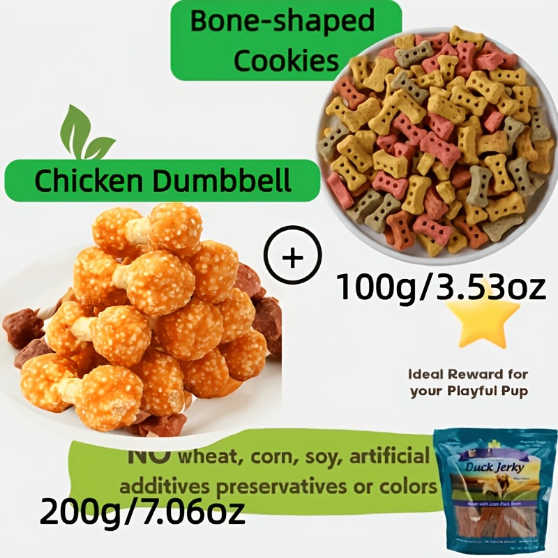 Dog Kabob Treats Triple Flavor Skewers, Mixed Meat Chew Snacks with Combination Pack Options for Supervised Rewards and Daily Treat Time