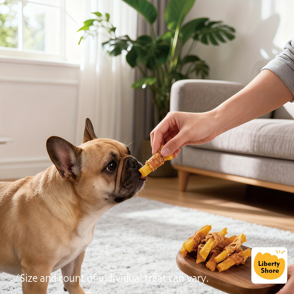 Sweet Potato Dog Treats with Skinless Chicken Wraps, Chewy Fries in 600g or 900g Packs for Supervised Snack Time and Everyday Rewards