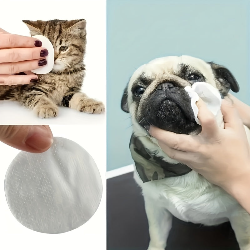 Tear Stain Cleaning Wipes for Dogs and Cats, 220 Count Pet Eye Area Grooming Pads in One Can for Everyday External Fur and Face Care