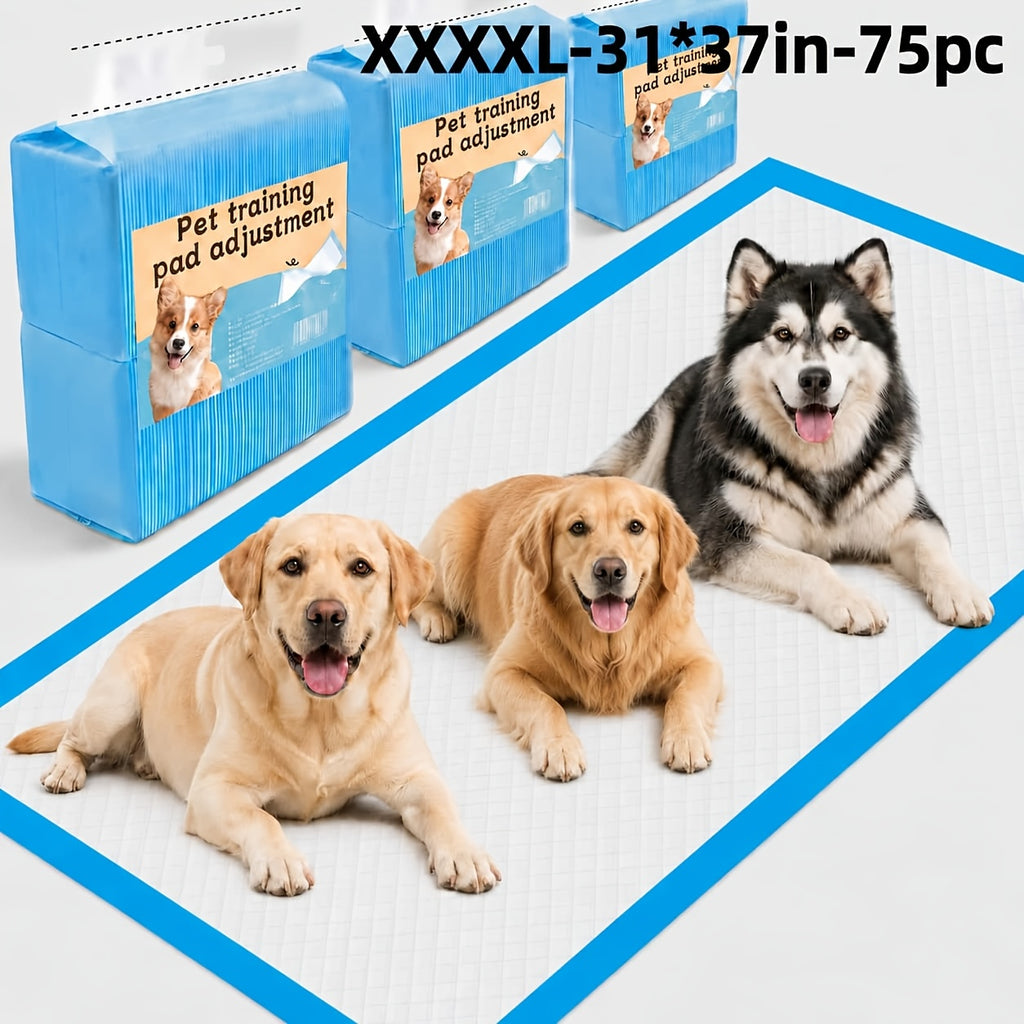 Dog Pee Pads 31 x 37 Inch, 75 Count Extra Large Disposable Puppy Training Pads with Seven-Layer Absorption for Large Dogs and Multi-Pet Homes