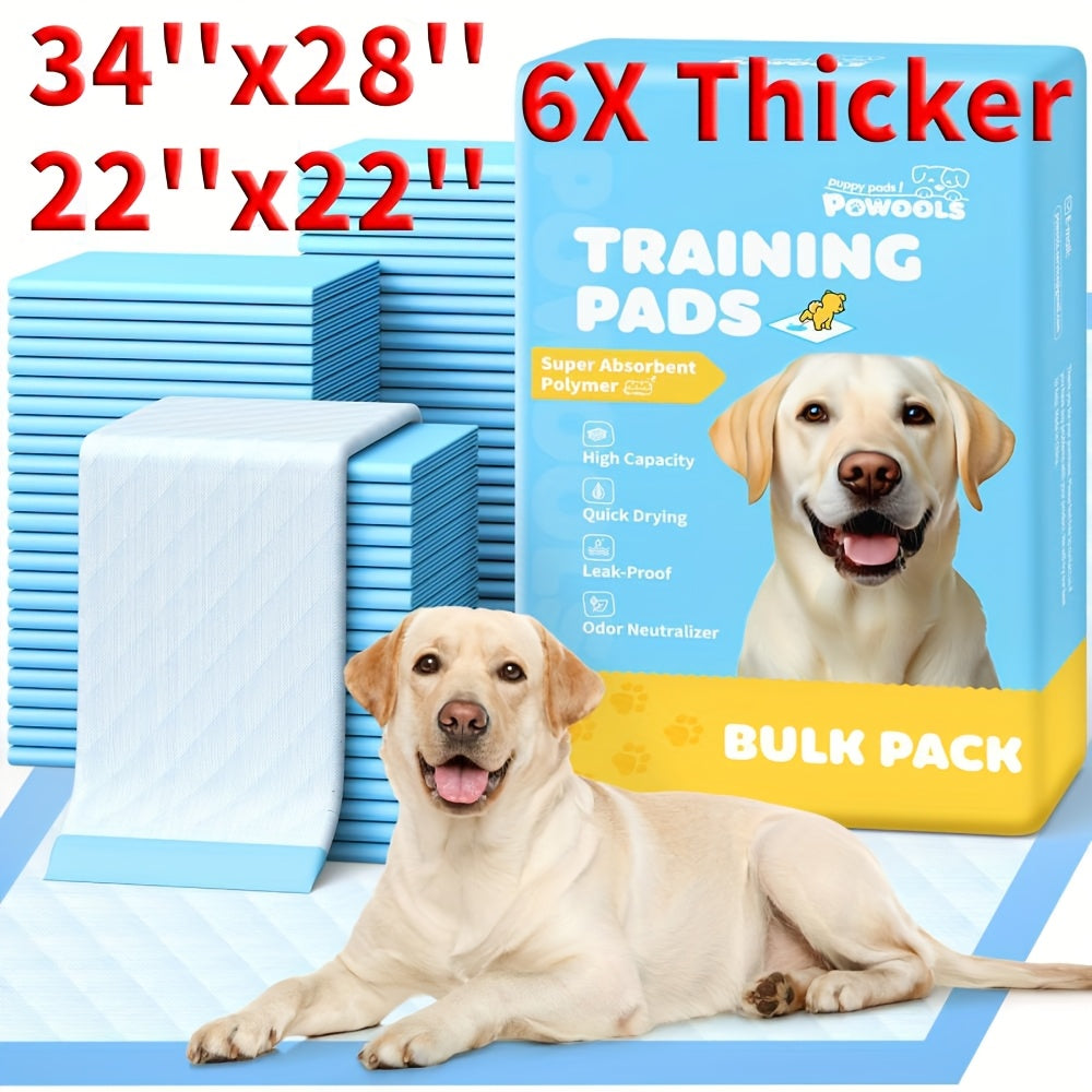 Dog Pee Pads 100 Count with 6-Layer Absorption, Disposable Puppy Potty Training Pads with Odor Control and Leak Protection, 34 x 28 or 22 x 22 Inch