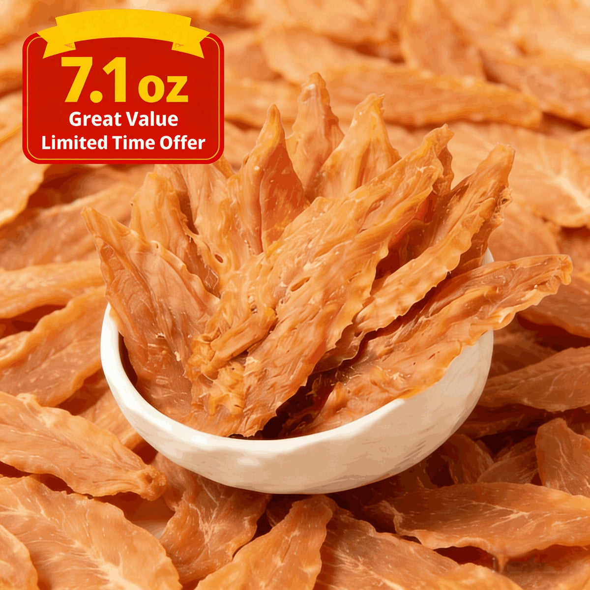 Chicken Breast Jerky Dog Treats with Duck Breast Option, 150g or Chicken Two-Pack Choices for Supervised Training Rewards and Daily Snacks