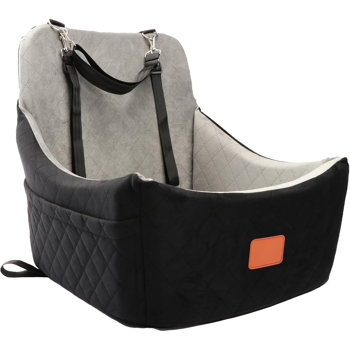 Dog Car Seat with Seat Belt Pass-Through, Memory Foam Pet Travel Bed with Removable Washable Design and Adjustable Straps in Medium and Large Options