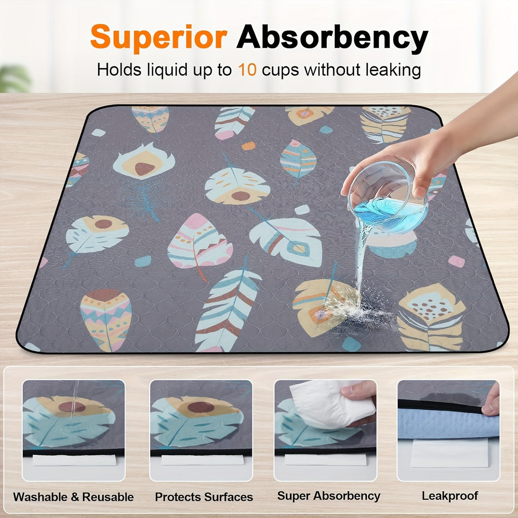 Washable Whelping Pads for Dogs, Gray Reusable Leak-Proof Puppy Pee Mats with Non-Slip Design for Playpens, Crates and Potty Training