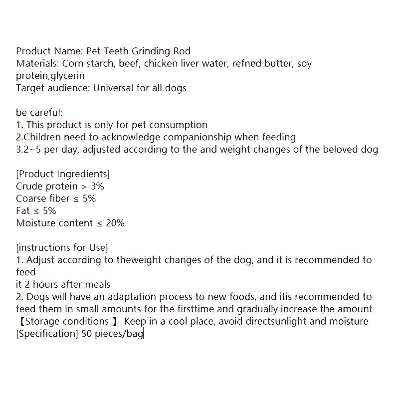 Bone-Shaped Dog Chew Treats, 50 Count Small Dog Snacks with Beef and Corn Starch for Supervised Chewing, Training Rewards and Gift Baskets