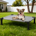 Raised Mesh Dog Bed with Metal Frame and Non-Slip Feet, Washable Breathable Pet Cot in 35 to 60 Inch Sizes for Indoor and Outdoor Lounging