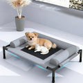Bolster Elevated Dog Bed with Breathable Mesh Center, Removable Washable Raised Pet Cot for Dogs and Cats, L and XL Home and Travel Rest