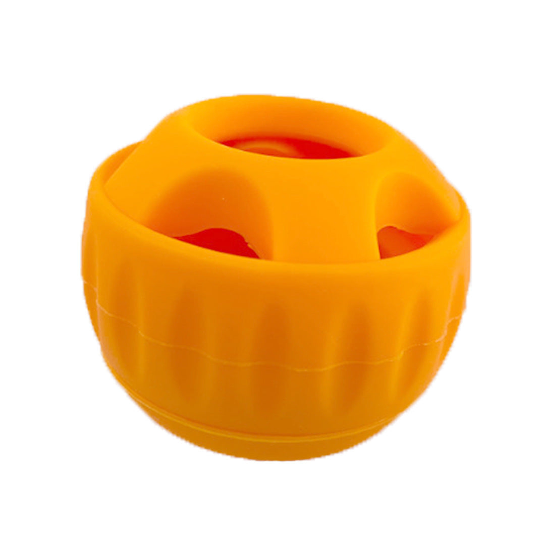 Dog Treat Ball and Tray Mold Set, 2-Piece Battery-Free Interactive Chew Toy Kit for Supervised Enrichment, Orange or Green Ball Options