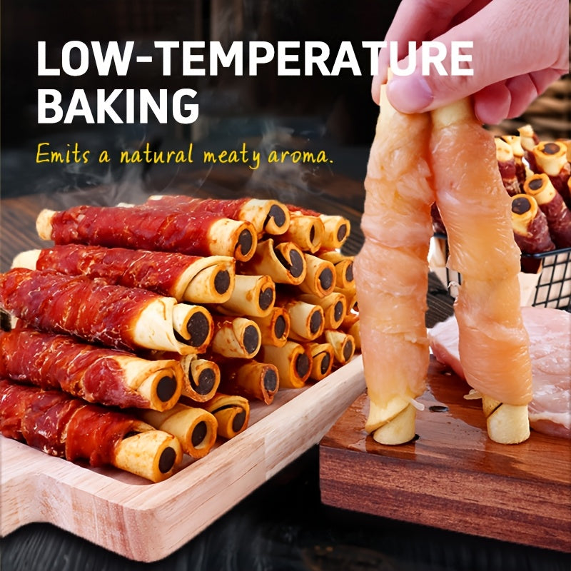 Rawhide Dog Chew Sticks with Chicken and Duck Wrapped Options, 120g or 155g Mixed Chew Treat Packs for Supervised Snacking and Everyday Rewards