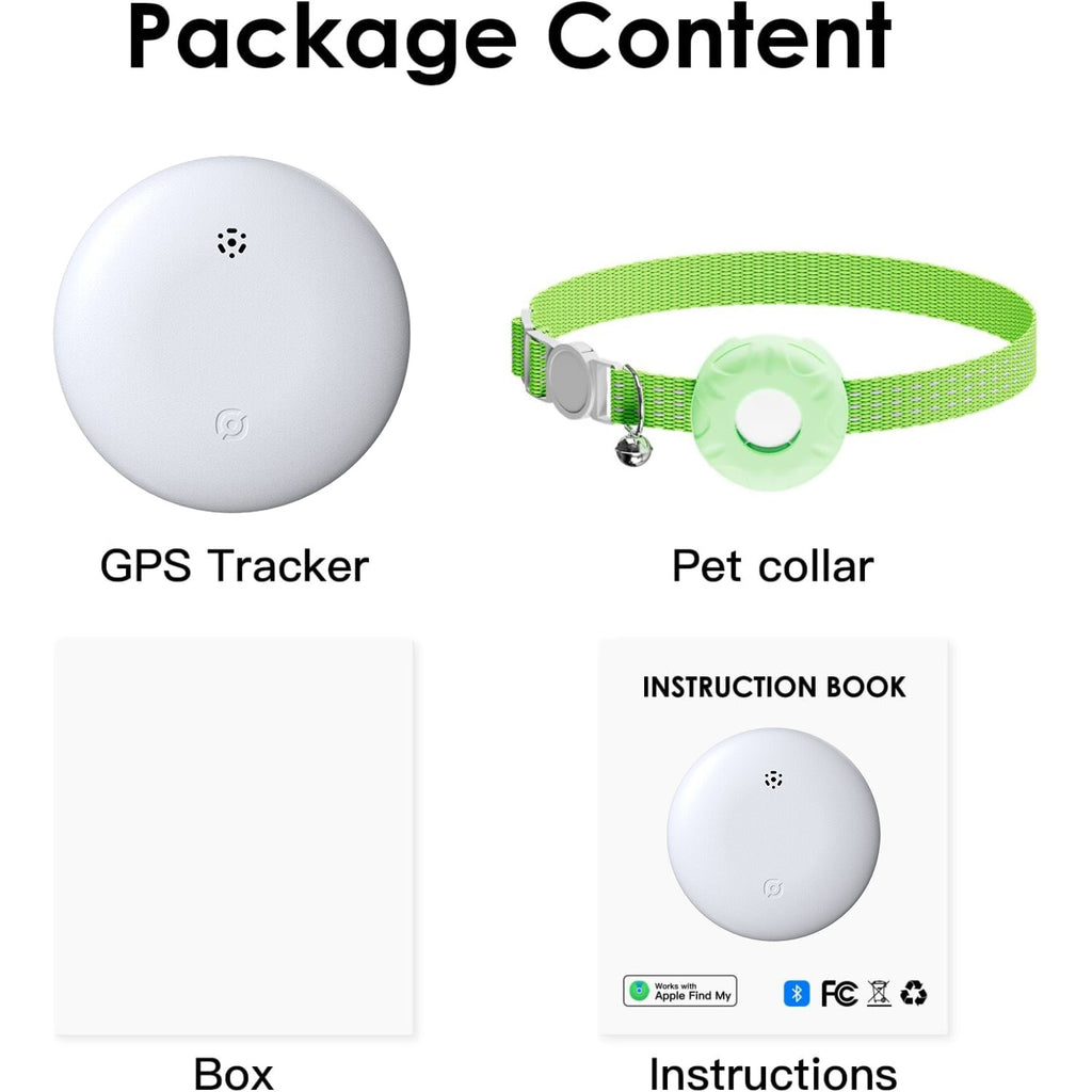 Cat Tracker Tag for Pet Collars, Lightweight Compact Pet Locator for Everyday Belongings and Cat Owner Routines, One Size in Six Color Options