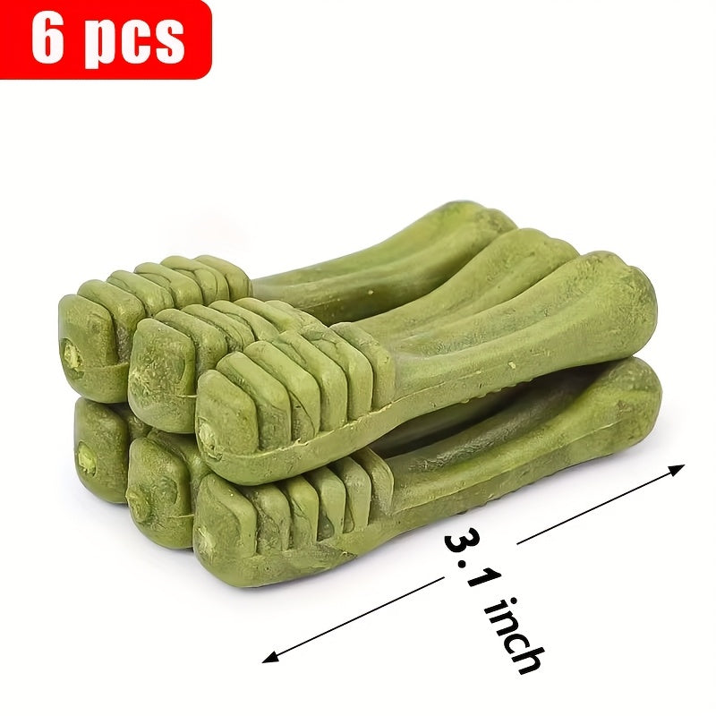 Beef-Flavored Dog Dental Chews, 6 Toothbrush-Shaped Chew Treats for Medium and Large Dogs, Textured Snacks for Supervised Reward Time