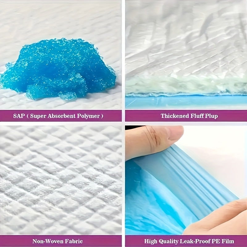 Dog Pee Pads with Six-Layer Absorption, Disposable Odor-Resistant Puppy Training Pads in 23 x 23 and 29 x 35 Inch Sizes for Senior Dogs