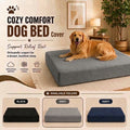 Waterproof Dog Bed Cover with Zipper, Soft Machine Washable Replacement Pet Cushion Case, Cover Only in Grey, Navy or Black for Everyday Home Use
