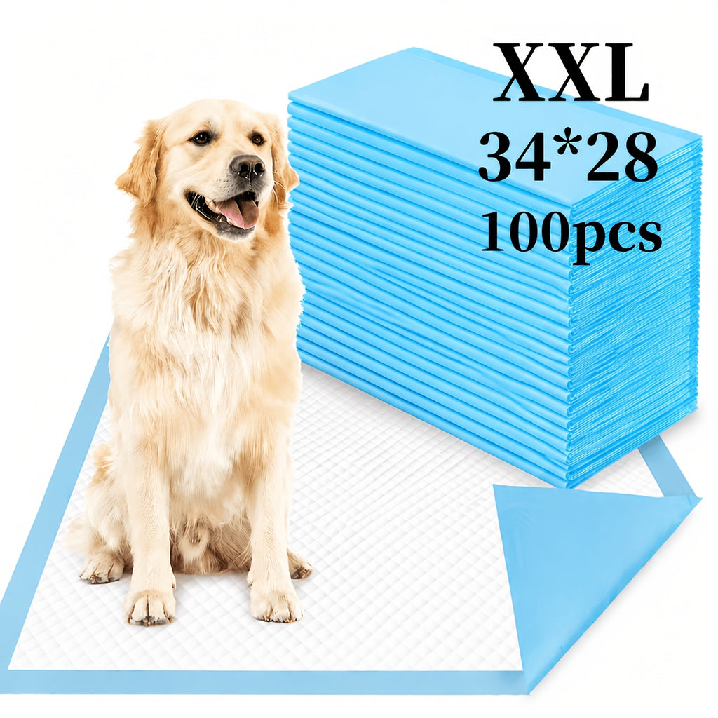 Dog Pee Pads with Odor Resistance, 23 x 23 or 34 x 28 Inch Six-Layer Disposable Puppy Potty Training Pads for Small, Large and Senior Dogs