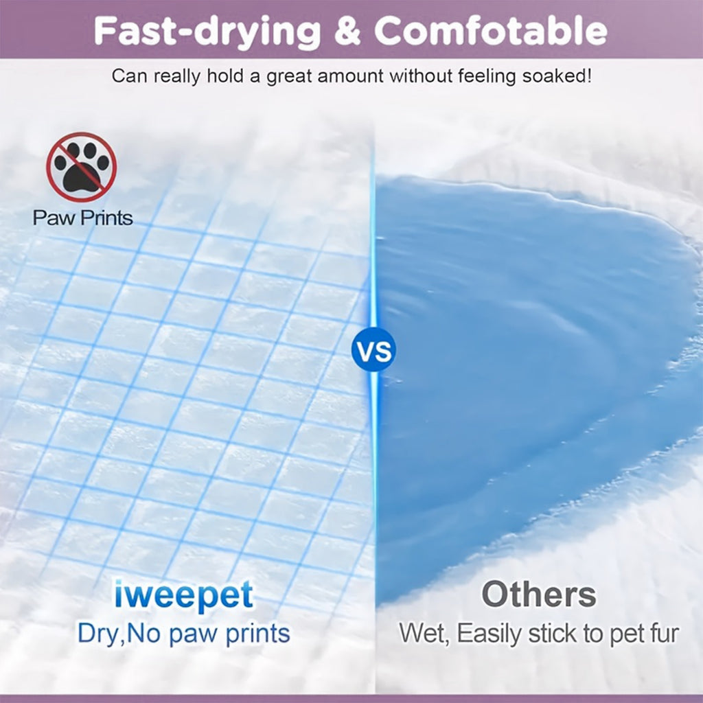 Dog Pee Pads 100 Count with Thickened 8-Layer Absorbent Design, Leak-Resistant Puppy Potty Training Mats for Indoor Pet Care, Random Colors