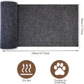 Indoor Cat Scratching Pad with Self-Adhesive Backing, Sofa and Wall Protection Scratcher for Cat Activity Areas in Dark Gray, Black or Light Grey