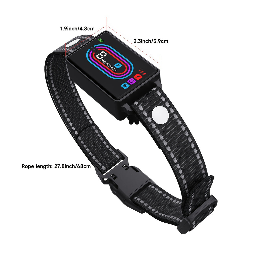 Magnetic Charging Bark Collar for Dogs with 9 Sensitivity Levels, Adjustable Fit, Vibration and Switchable Static Mode, 1 or 2 Pack Options