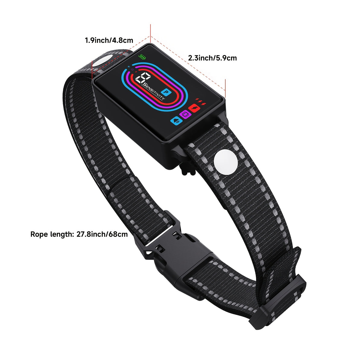 Magnetic Charging Bark Collar for Dogs with 9 Sensitivity Levels, Adjustable Fit, Vibration and Switchable Static Mode, 1 or 2 Pack Options