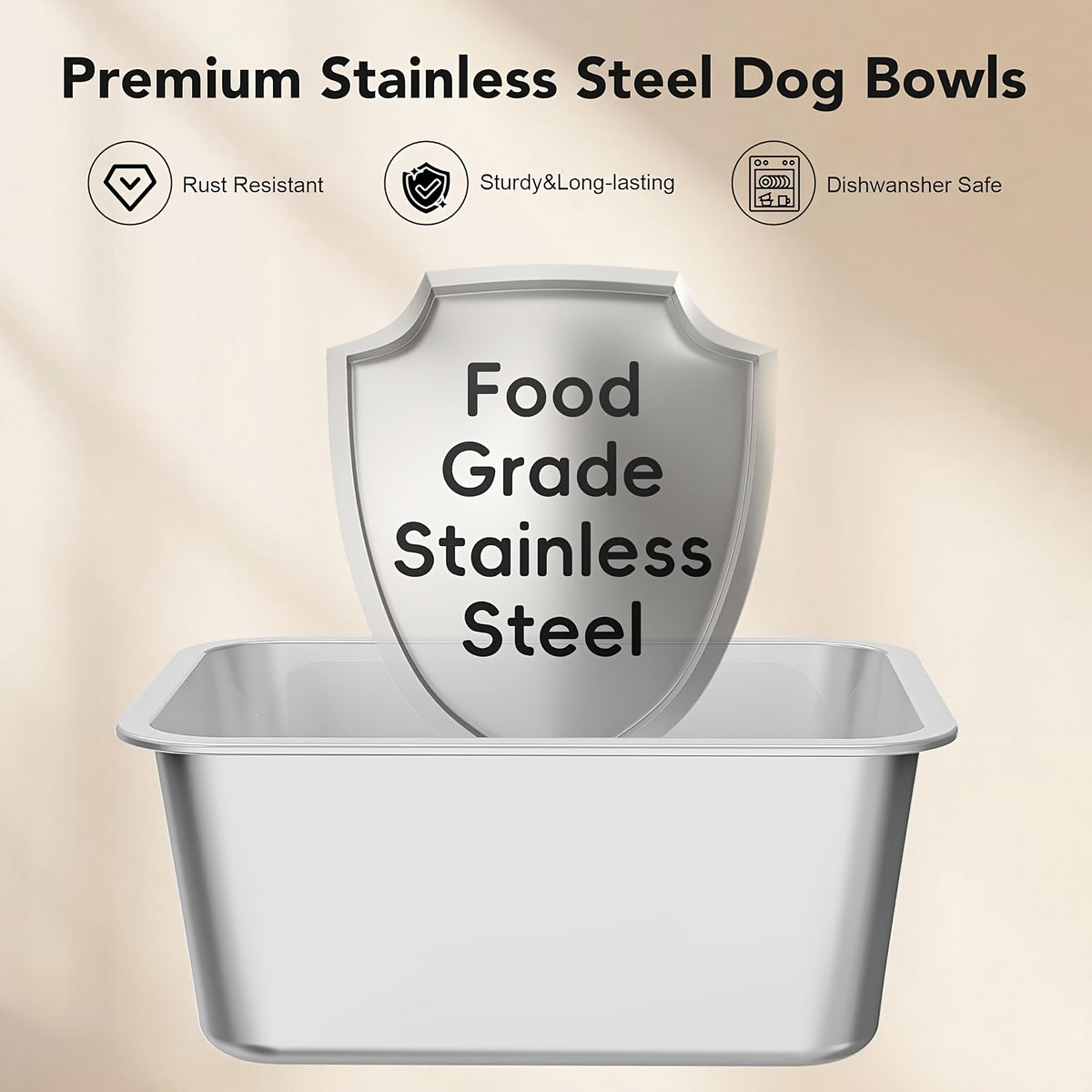 Splash-Reducing Dog Water Bowl 7L, Stainless Steel Slow Drinking Design for Messy Drinkers and Indoor Outdoor Pet Watering, Filter Pack Options