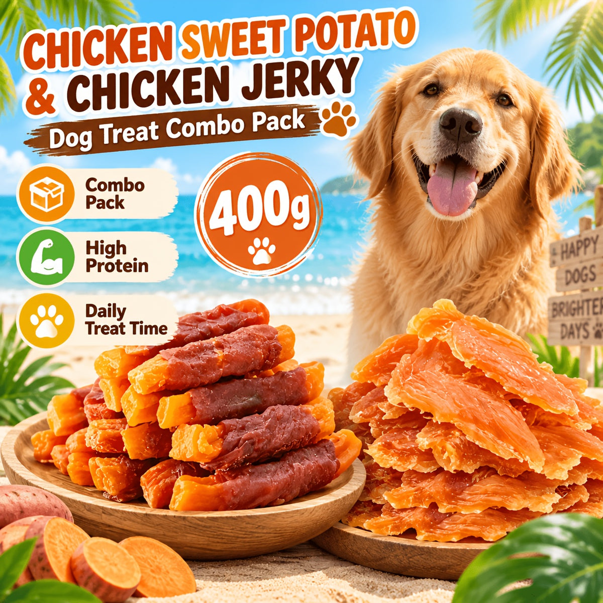 Dog Treat Flavor Selection with Chicken and Duck Jerky Options, Mixed Flavor Snacks for Supervised Training Rewards, Daily Treat Time and Dog Gift Baskets