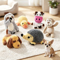 Plush Squeaky Dog Toys 6 Pack, Stuffed Animal Puppy Play Set for Small and Medium Dogs, Model A, B or C for Supervised Interactive Games
