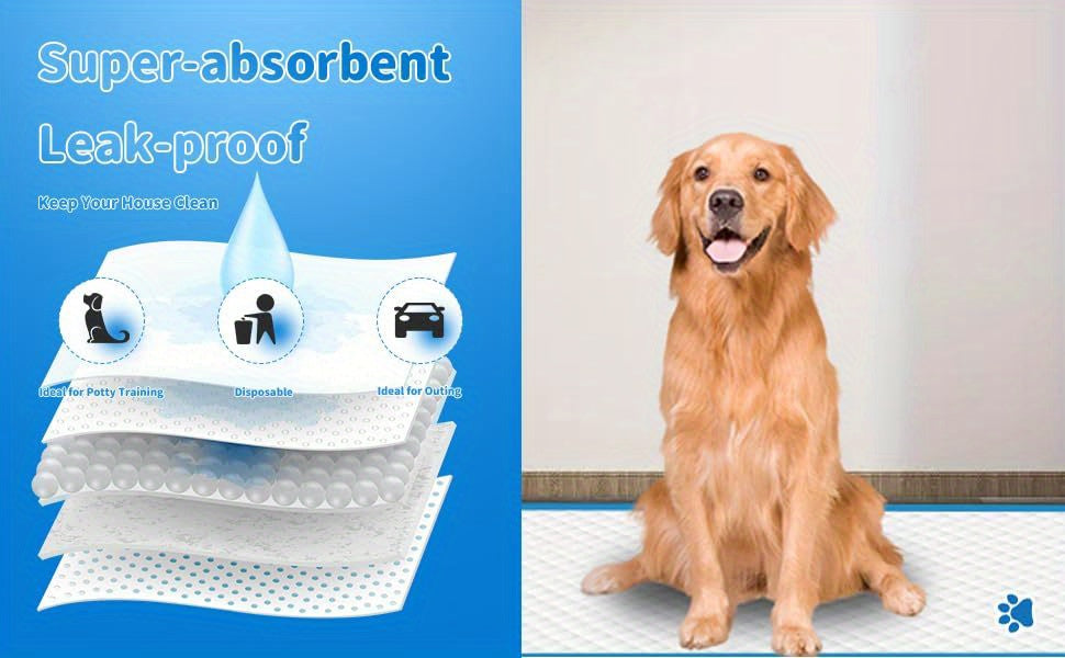 Extra Large Puppy Pee Pads 31 x 47 Inch, 40 Count Thickened Disposable Absorbent Dog Potty Training Pads with Leak Protection for Indoor Cleanup