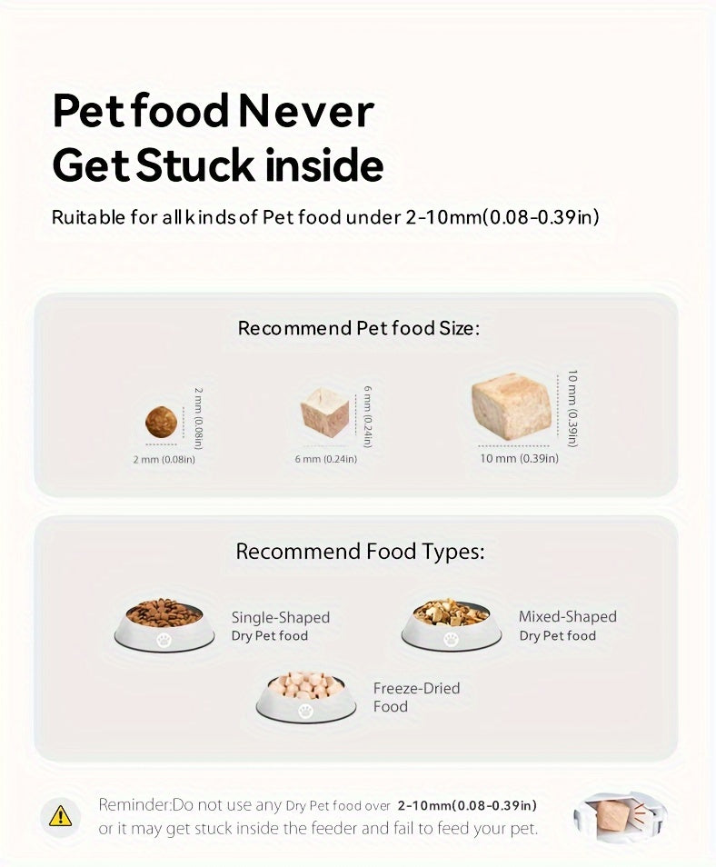 Automatic Cat Feeder with WiFi App Control, 3L Smart Dry Food Dispenser with Scheduled Meals, USB Power and Optional Camera for Cats and Dogs