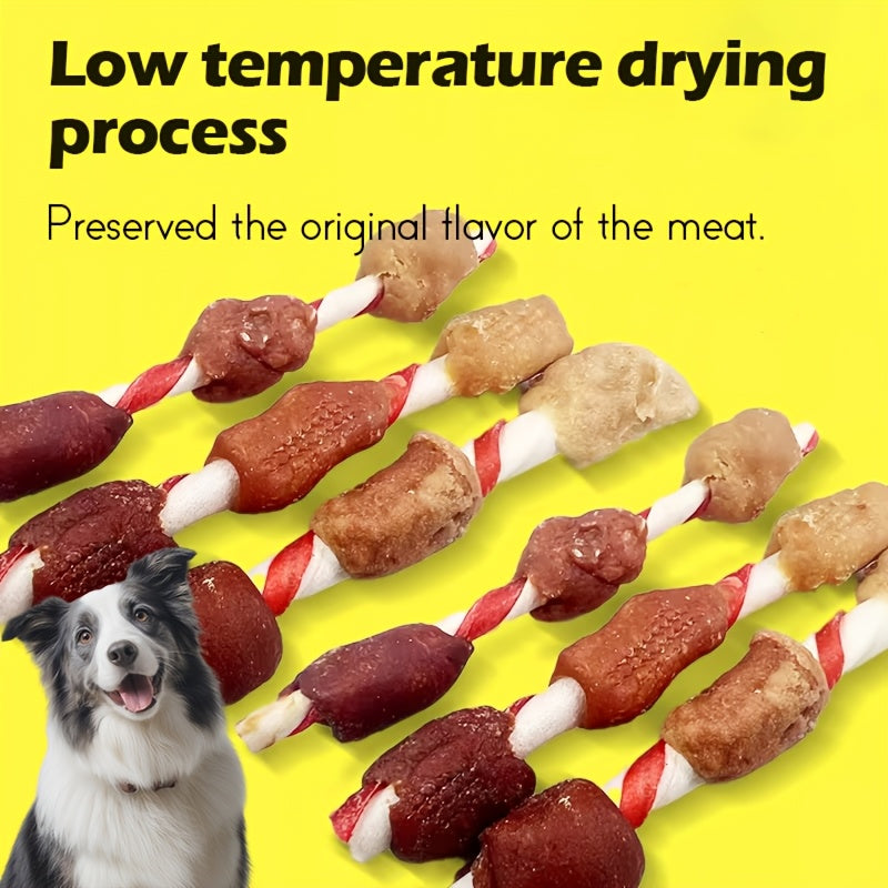 Dog Chew Snack Mix, 150g Happy Snack Selection with Chicken, Duck, Liver and Beef Jerky Flavor Labels for Supervised Treat Time and Dog Gift Baskets