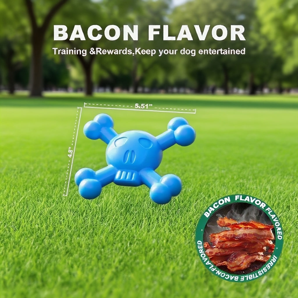 Heavy Duty Nylon Dog Chew Bone in Blue or Orange, Chewing Toy for Medium Dogs and Supervised Everyday Play, Pet Enrichment Gift