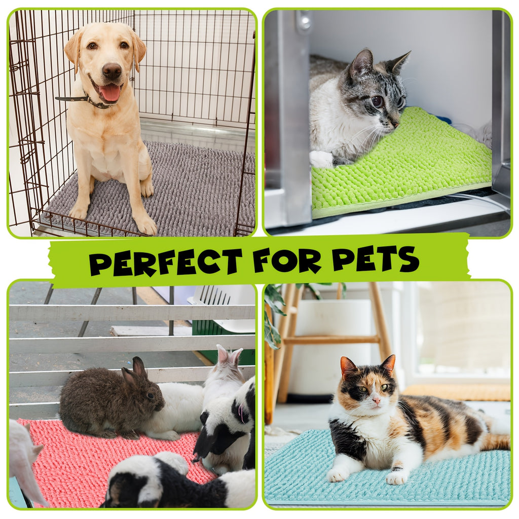 Guinea Pig Cage Liners 8 Pack, Washable Reusable 16 x 12 Inch Small Animal Bedding Mats with Non-Slip Backing for Rabbits and Pet Rest Areas