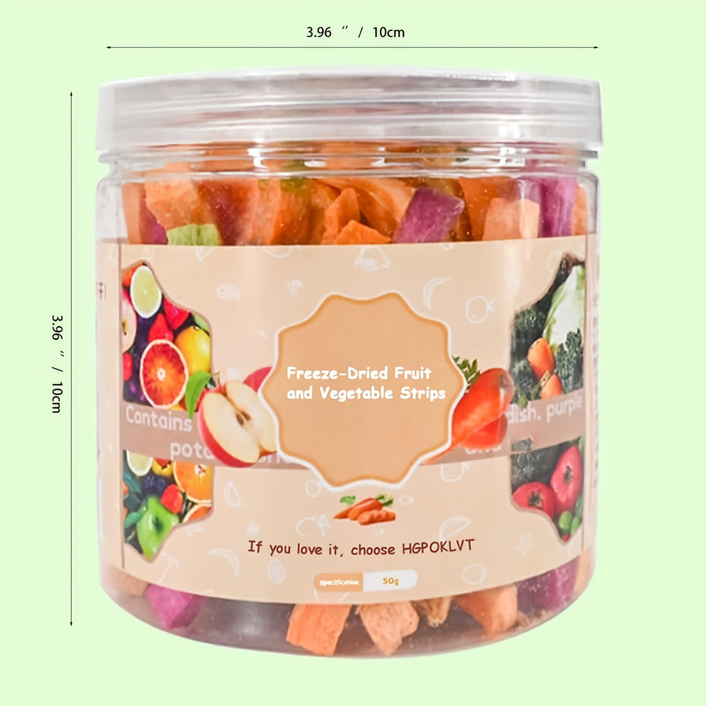 Freeze Dried Small Animal Treats with Vegetables and Fruits, Three Style Options for Pet Owners Planning Species-Appropriate Snack and Reward Routines