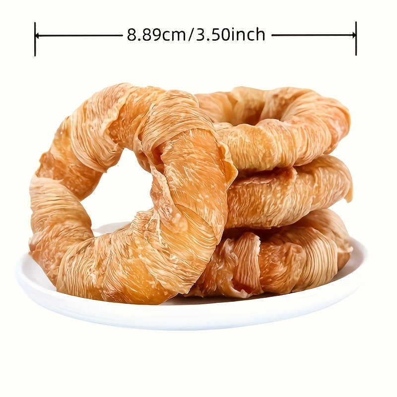 Donut Dog Treats with Chicken or Duck Meat Wrap, Ring-Shaped Snacks in 6-Piece or Two-Pack Options for Supervised Rewards and Everyday Treat Time