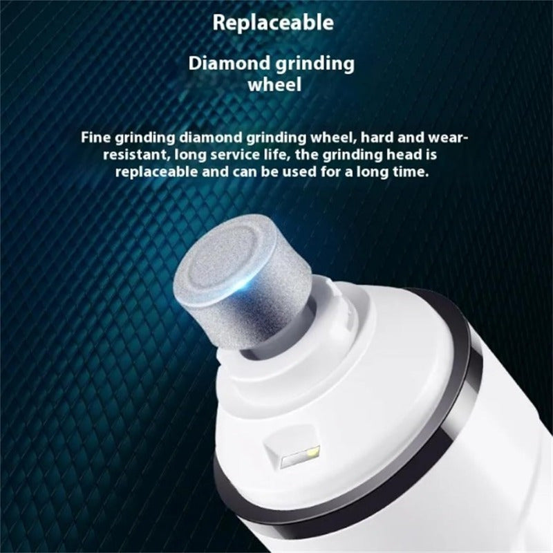 Dog Nail Grinder with Status Display, Rechargeable Low-Noise Electric Pet Nail File with LED Light and 3 Grinding Ports for Dogs and Cats