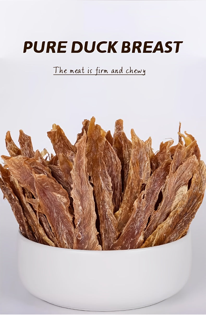 Chicken and Duck Jerky Dog Treats Mixed Pack, Air-Dried Breast Meat Strips for Supervised Training Rewards and Everyday Snack Time