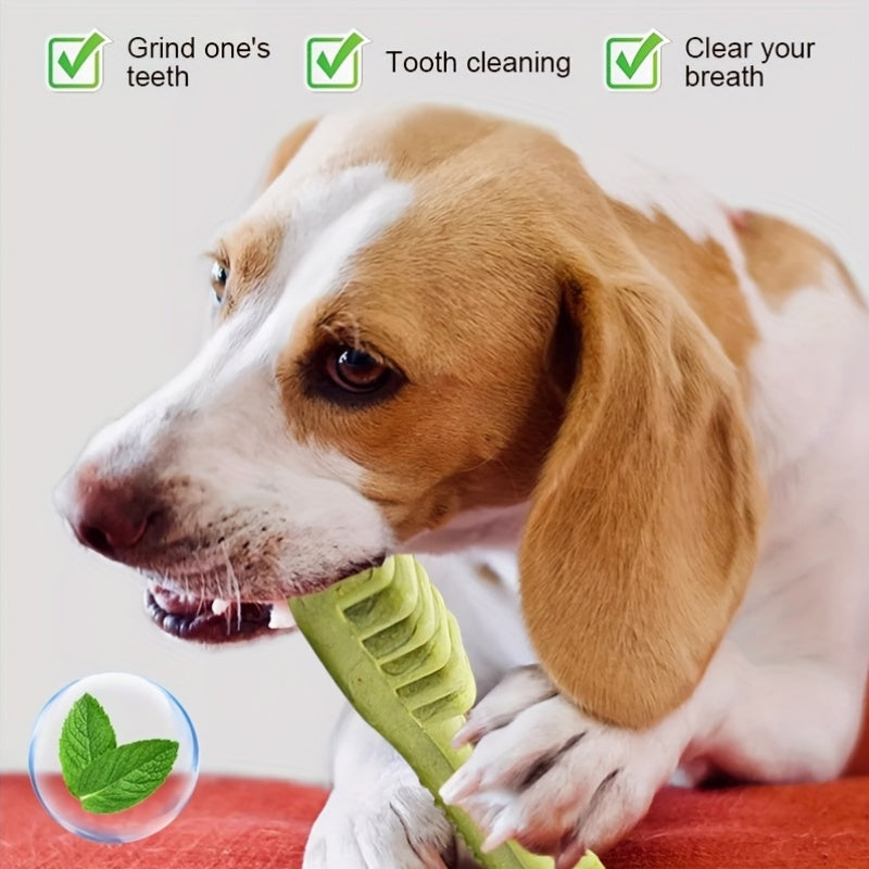 Beef-Flavored Dog Dental Chews, 6 Toothbrush-Shaped Chew Treats for Medium and Large Dogs, Textured Snacks for Supervised Reward Time