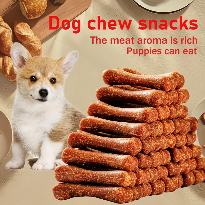 Beef Dental Chew Bones for Dogs, 150g / 5.29oz Meat-Filled Dog Treats for Supervised Chewing, Training Rewards and Everyday Snack Time