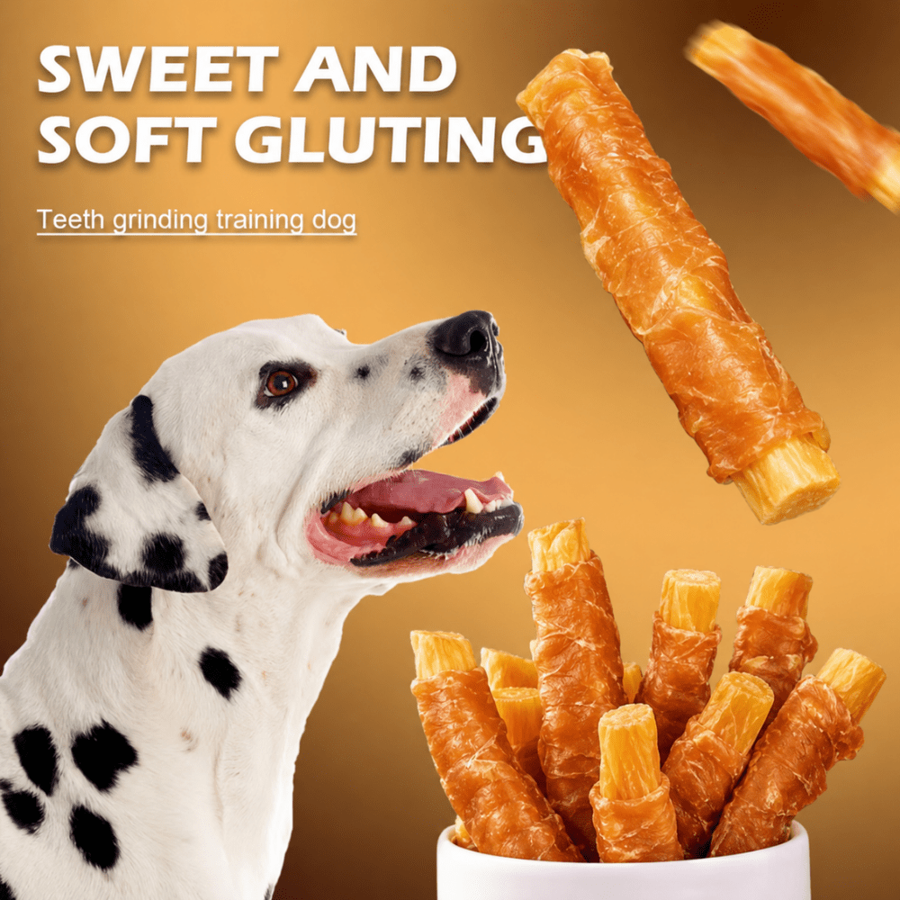 Chicken Sweet Potato Dog Treats, Thick Sliced Chicken and Sweet Potato Jerky Strips, High Protein Rawhide Free Chews for Small Medium Large Dogs, Easy to Digest Training Rewards and Healthy Daily Snacks