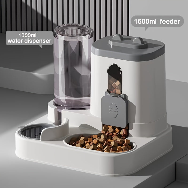 Cat Feeding Station with Food and Water Dispenser Options, Colorful Pet Feeder or Rolling Ball Slow Feeder Bowl for Everyday Indoor Meals