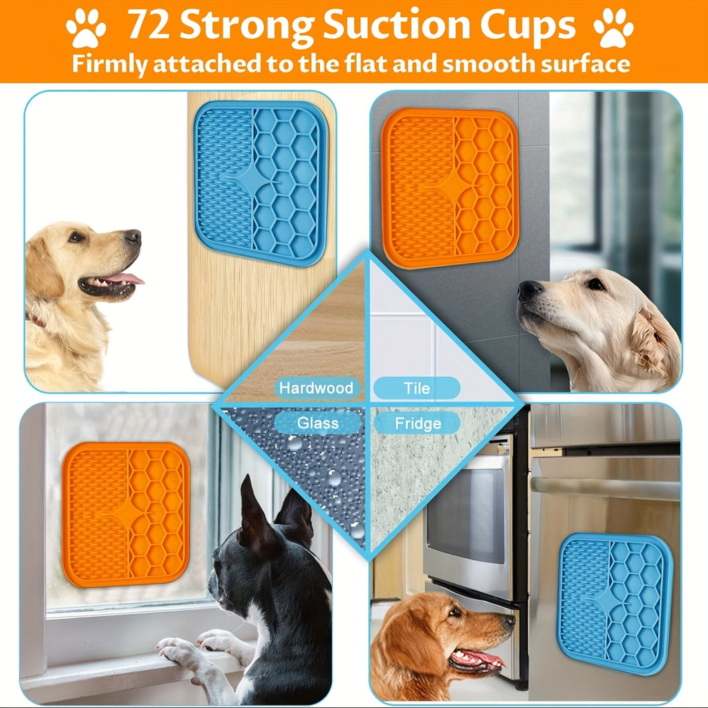 Lick Mat for Dogs and Cats with Suction Cups, Pet Licking Pad with Single and Multi-Pack Options for Supervised Treat Time and Bathing Routines
