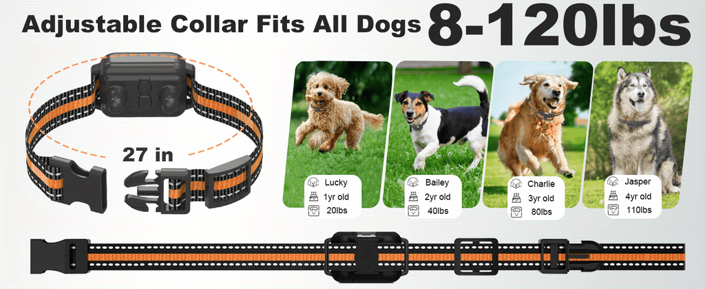Dog Training Collar 3300ft Remote Range, Beep, Vibration and Static Modes for Dogs 5–120 lbs, One-Size Options for 1, 2 or 3 Dogs