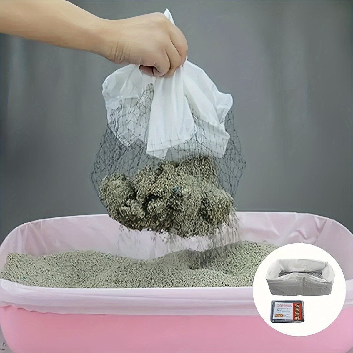 Cat Litter Sifting Bags 10-Pack, Reusable Washable Mesh Filter Liners for Indoor Cat Litter Boxes, Lift-and-Sift Daily Cleanup Accessories
