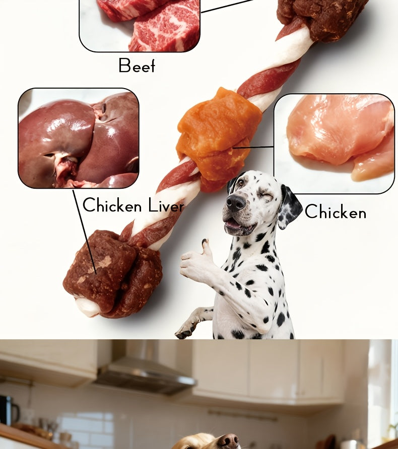 Dog Chew Treats 155g, Winding Stick Snack Option for Small Medium and Large Dogs, Supervised Chewing Rewards for Everyday Treat Time