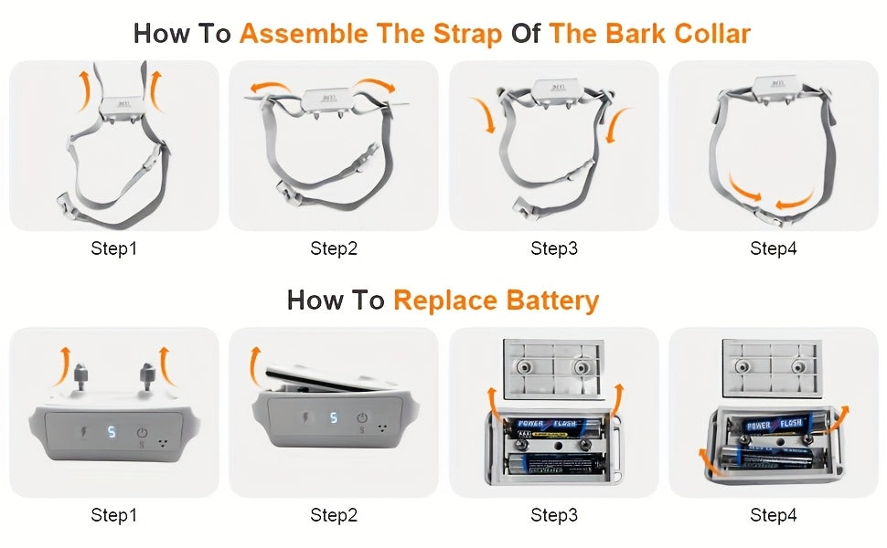 Anti Bark Collar for Dogs with 3 Sensitivity Levels, 7 Intensity Settings, Beep, Vibration and Optional Static Mode for Supervised Training